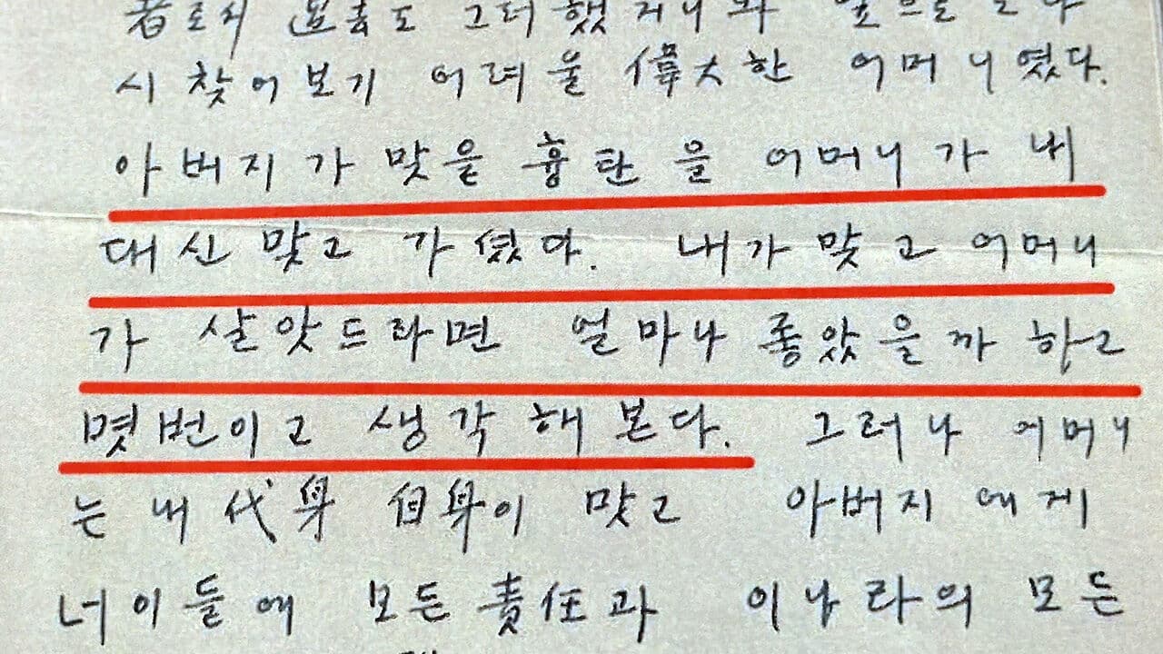 유영하, 박정희 전 대통령 편지 공개…"내가 맞고 어머니가 살았드라면"